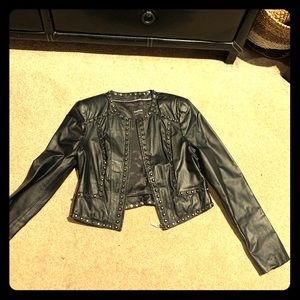 Bebe leather studded